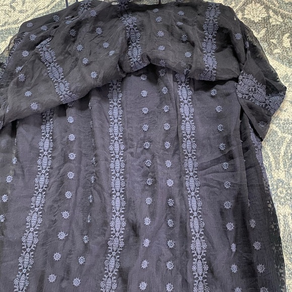 House of Harlow Pure Silk Navy Blue Mini Dress with Spaghetti Straps Size Small - Picture 2 of 8